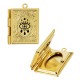 Brass Talisman Rectangular Openable with Evil Eye 18x22mm
