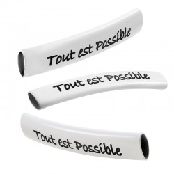 Μεταλλικό Μπρούτζινο Σωληνάκι "Tout est Possible" 35x6mm Ø5.2x3mm