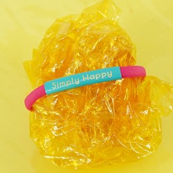 Tube en laiton coloré ‘’Simply Happy’’ 6x35mm