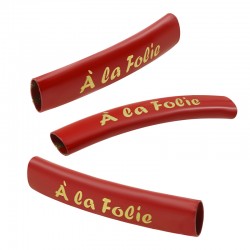 Μεταλλικό Μπρούτζινο Σωληνάκι "A la Folie" 35x6mm Ø5.2x3mm