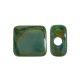 Ceramic Square Bead Flat with Pomegranate 10mm/3mm Ø2.2mm