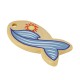 Ceramic Pendant Fish Sun-Sea & Waves 29x60mm Ø3mm