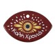 Colgante de Cerámica Clavo «Καλή Χρονιά» con ojo Turco 55 x 36 mm Ø 3 mmφ