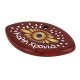 Ciondolo in Ceramica Chiodo Καλή Χρονιά con Occhio Malvagio 55X36Mm Ø3Mm