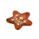 Ceramic Pendant Star with Flowers 50mm Ø3mm