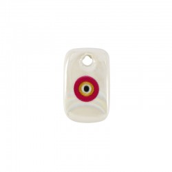 Breloque en Céramique avec œil Maléfique 15 x 24 mm Ø 3 mm
