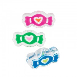 Perla Acrilica Candy con Cuore 26X14Mm Ø3.5Mm