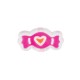 Acrylic Bead Candy with Heart 26x14mm Ø3.5mm