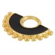 Ciondolo Semicerchio in Ottone Smaltato 19X12 mm