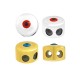 Enameled Brass Clasp with Rubber 6mm/9mm Ø1.8mm