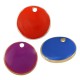 Brass Charm Round w/ Enamel 10mm/1mm (Ø1.4mm)