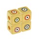 Cube en Laiton Émaillé avec œil Maléfique 8 mm Ø2 mm