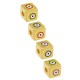 Cubo in Ottone Smaltato con Occhio Malvagio 8 mm Ø2 mm