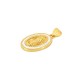 Enameled Brass Charm Oval with Virgin Mary 15x22mm