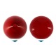 Enameled Pearl ABS with Evil Eye Half Drilled 13x18mm Ø1.3mm