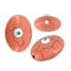Cuenta Ovalada de Howlita Esmaltada con ojo Turco 13 x 18 mm Ø 1,5 mm