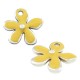 Breloque Fleur Marguerite en Zamak Émaillé 13 mm