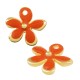 Colgante de Metal Zamak Flor Esmaltado 13mm