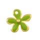 Enameled Zamak Charm Flower Daisy 13mm