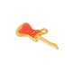 Colgante de Zamak Esmaltado con Guitarra Eléctrica 16 x 30 mm