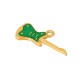 Enameled Zamak Charm Electric Guitar 16x30mm