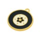 Enameled Zamak Pendant Round Flower 21mm