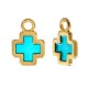 Enameled Zamak Charm Cross 14mm