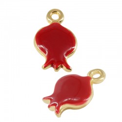 Charm Grenade en Zamak Émaillé 15 x 9 mm
