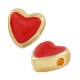 Enameled Zamak Slider Heart 9mm Ø2mm