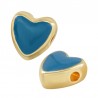 Plaqué or 24 carats/bleu céruléen