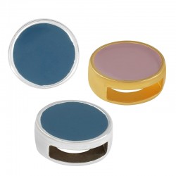 Curseur rond en Zamak Émaillé 14 mm Ø10.5 x 2.7 mm