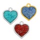 Charm cœur en Zamak Émaillé 15 x 16 mm