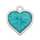 Ciondolo a Cuore in Zama Smaltata 15X16 mm