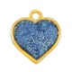 Enameled Zamak Charm Heart 15x16mm