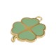 Pendentif en Zamak Émaillé Trèfle à Quatre Feuilles 35 x 31 mm