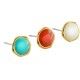 Boucle D'Oreille Ronde en Zamak Émaillé 11.5 mm