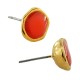 Enameled Zamak Earring Round 11.5mm