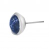 Placcato argento antico 999° / Glitter blu