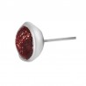 999° Silver Antique Plated/ Glitter Red