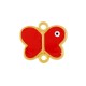 Zamak Connector Butterfly w/ Evil Eye & Enamel 18x13mm