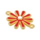 Conector de Metal Zamak Flor Esmaltado 17mm