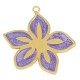 Enameled Zamak Pendant Flower 28mm