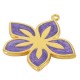 Enameled Zamak Pendant Flower 28mm