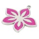 Enameled Zamak Pendant Flower 28mm