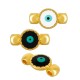 Enameled Zamak Connector Round 7mm with Evil Eye Ø1.3mm