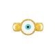 Enameled Zamak Connector Round 7mm with Evil Eye Ø1.3mm