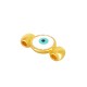 Enameled Zamak Connector Round 7mm with Evil Eye Ø1.3mm