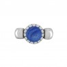 999° Silver Antique Plated/ Pearl Blue
