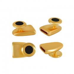 Enameled Zamak Clasp Round 21x15mm Ø10.2x2.1mm