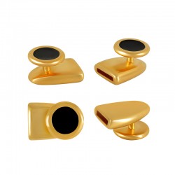 Chiusura Monopezzo Rotonda in Zama Smaltata 21X15 mm Ø10.2X2.1 mm
